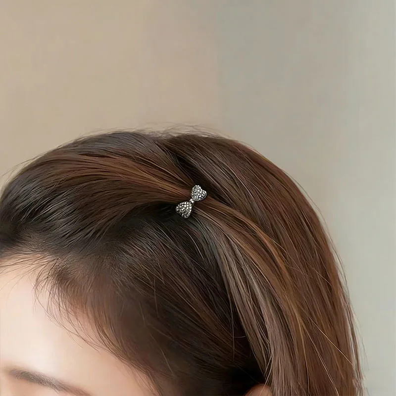 4pcs/set Elegant Mini Rhinestones Bow Hairpins For Women Girls Sweet Hair Ornament Small Hair Clips Fashion Hair Accessories 5