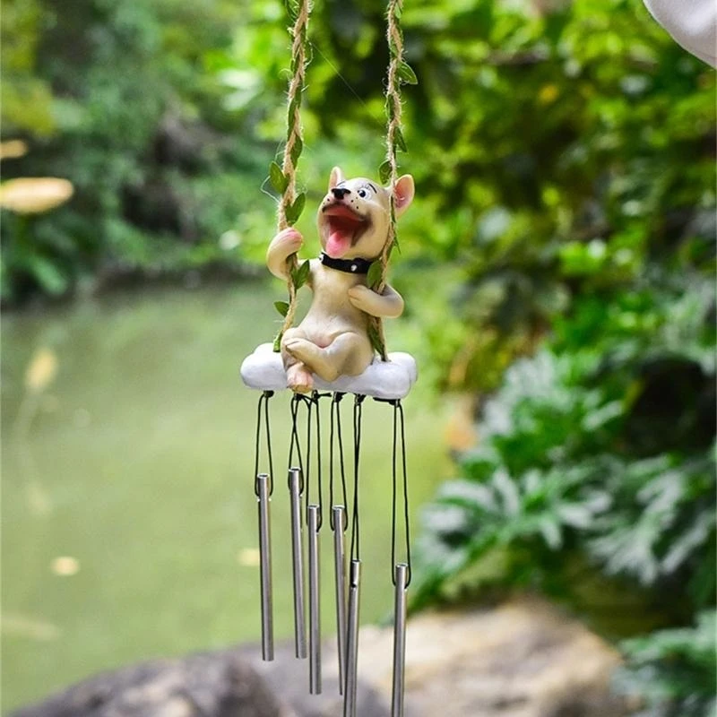 Lovely Animal Sitting Wind Pendant Decorative Animal Wind for Enhancing Natural Atmospheres in Any Space