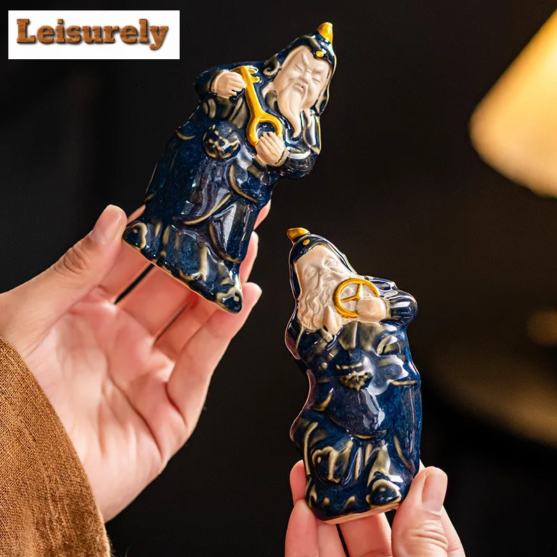 Car God Tea Pet Creative Flowerpot Landscaping Tea Figurine Play Toys Tea Statue Ornaments Chinese Tea Set Supplies Decoration
