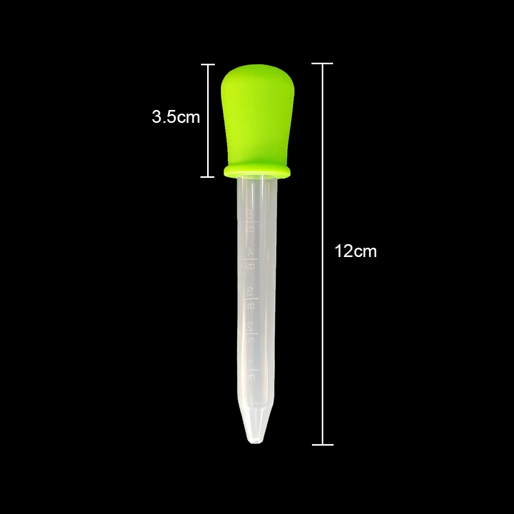 Silicone world 5ml Silicone Plastic Pipette Dropper Feeding Medicine Liquid Eye Ear Pipette Dropper Lab Experiment Supplies Tool