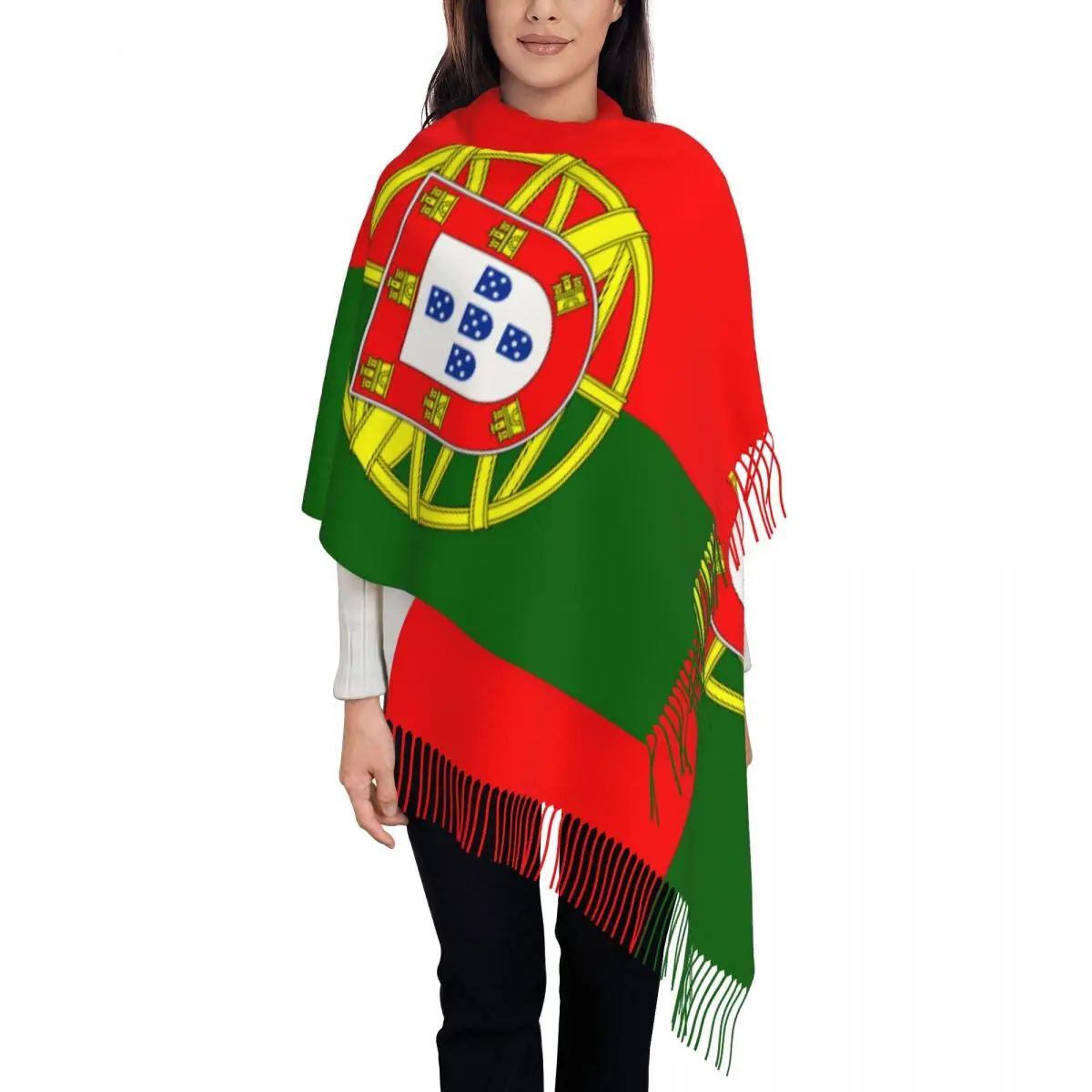 

Portugal Flag Shawls Wraps Womens Winter Long Soft Scarf Neckerchief Shawl Scarves