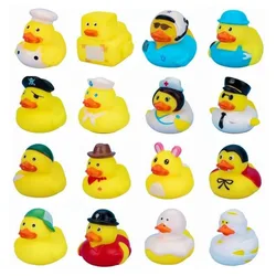 Rubber Duck 25Pcs Children Bath Toys Assortment Duck Baby Bath Toy Baby Animals Pool Toys Birthday Gifts Cake Decorations