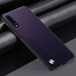 Elegant PU Leather Phone Case - Premium Full Protection Back Cover - Samsung A50S (Purple)