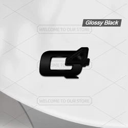 Premium 3D Metal Car Body Emblem Badge Decals - Sleek Auto Tail Sticker (Q4 Glossy Black)