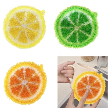 3PCS Lemon-Shaped Dishwashing Cloth Set 1