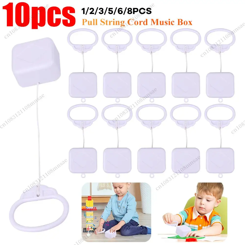 Pull String Cord Music Box Kids Bed Bell Rattle Musical Boxes Toy Hallowmas Gifts Children Brahms Lullaby Musical carousel music box music box 10-1Pcs