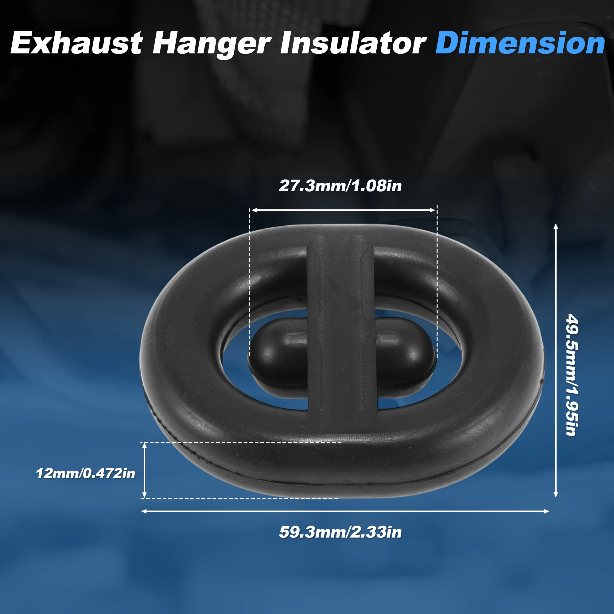 UXCELL 07358 4 Stück Auspuff-Schalldämpfer-Gummihalterungen für VW Golf Passat für Audi 80 90 – Detail 3