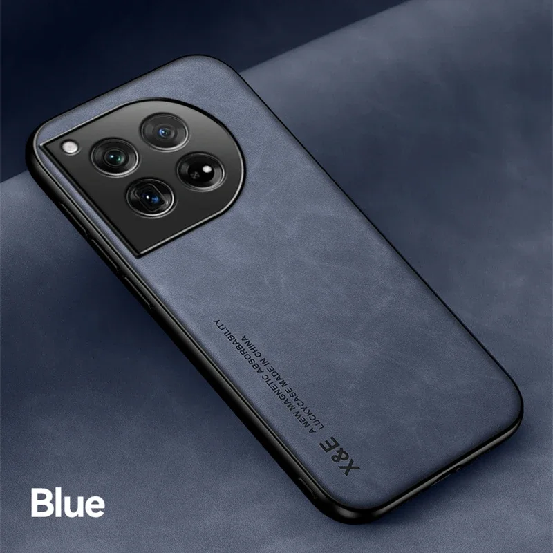 thumbnail image 1 of Funda de lujo a prueba de golpes para OnePlus 12, 12R, 11, 10T, funda protectora magnética integrada, soporte para coche, protección para teléfono, 1 of 5