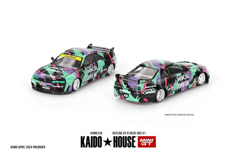 

** Предзаказ ** Kaido House x MINI GT 1:64 SKYLINE GT-R (R33) HKS V1 литая модель автомобиля