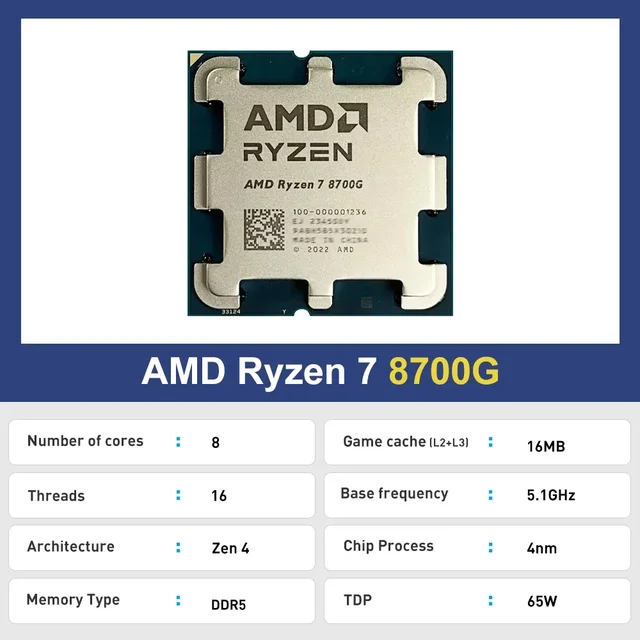 8700g Ryzen Integrated Graphics Processor AMD Ryzen 8700G New R7
