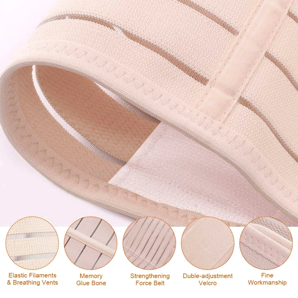 Fashion (Beige3 In 1 Belt,)Postpartum Belly Band Belt 3In1 Wrap Girdle