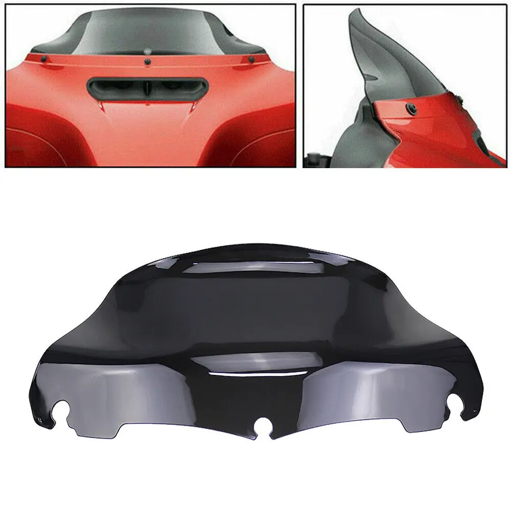 

Motorcycle Wave Windshield Windscreen Fairing Wind Deflector For Harley Touring Electra Glide Street Ultra Classic FLHX 14-later