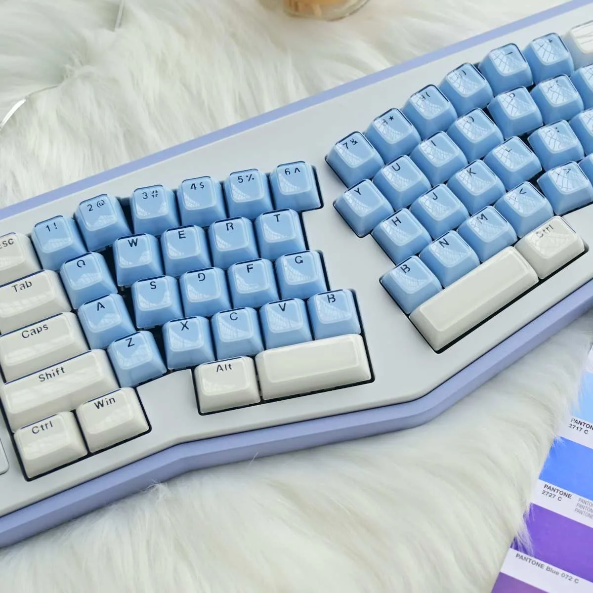 Alice-keycaps Translúcidos para Teclado Mecânico Layout Rosa Perfil Oem Keycaps Brancos Faça Você Mesmo Backlit Jelly Crystal 136 Chaves