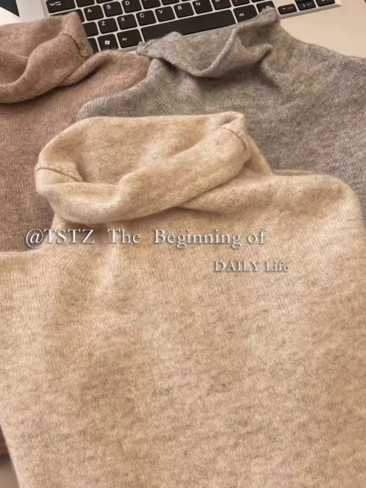 

2023autumn and winter 100% pure cashmere sweater women's turtleneck sweater with knitwear base sweater