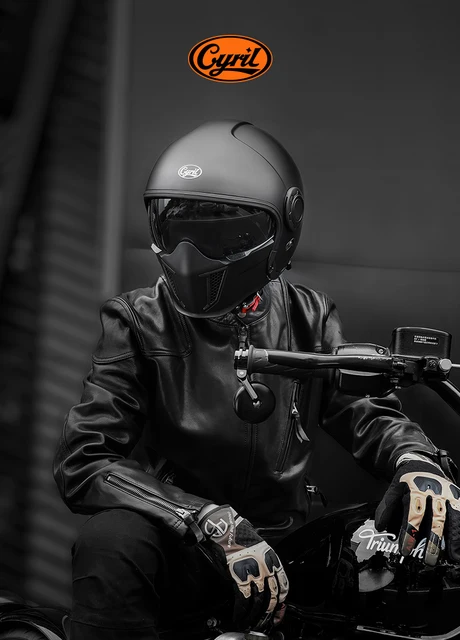 Open Face 3/4 Motorcycle Retro Motorbike Helmets Vintage Chopper