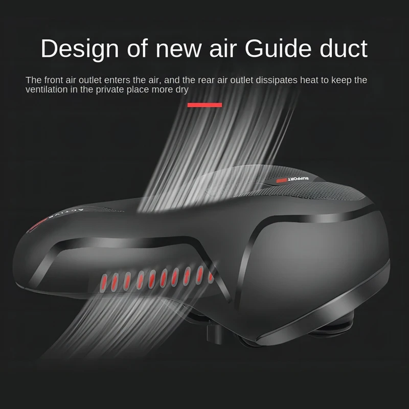 Hollow Breathable Bicycle Saddle for Men and Women,MTB Road Bike,Shock Absorbing,Comfortable,Big Butt,Bike Seat,Safety Warning 4