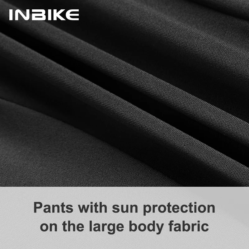 INBIKE Fietsbroek voor Heren, Lange Legging, 3D Gewatteerde, Ademend, Lichtgewicht, Lente, Herfst, Zwart, S