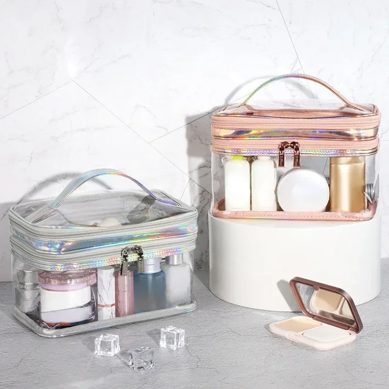 

Girl Transparent Makeup Bag Women Cosmetic Bag Travel Toiletries Organizer Waterproof Female Storage Make Up Cases Handbags