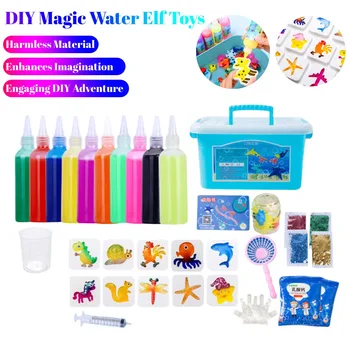 DIY Magic Water Elf Toys Kids Handmade Craft Painting Stickers Fairy Gel Ocean Mold Montessori Education Toys Children Gift 1