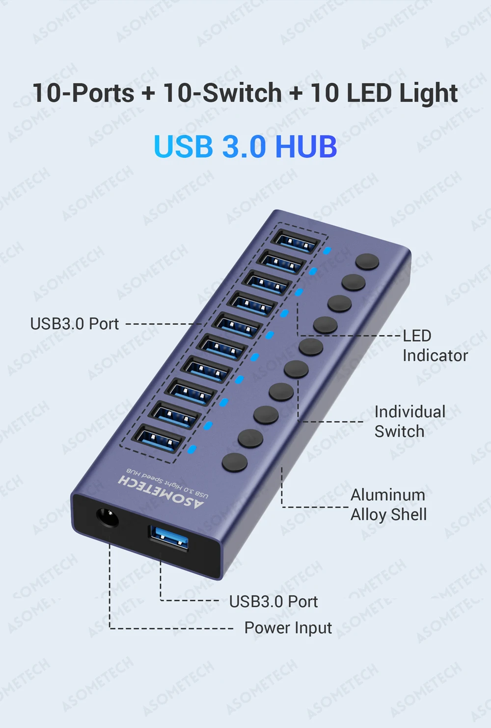 de energia, Multi USB Extender, 4 Portas,