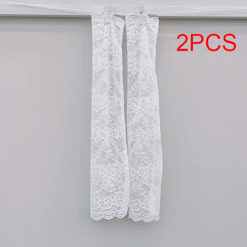 Manicotti In Pizzo Senza Dita – 4 Paia, Protezione UV, Rete Traspirante Per Matrimoni, Cosplay E Sport