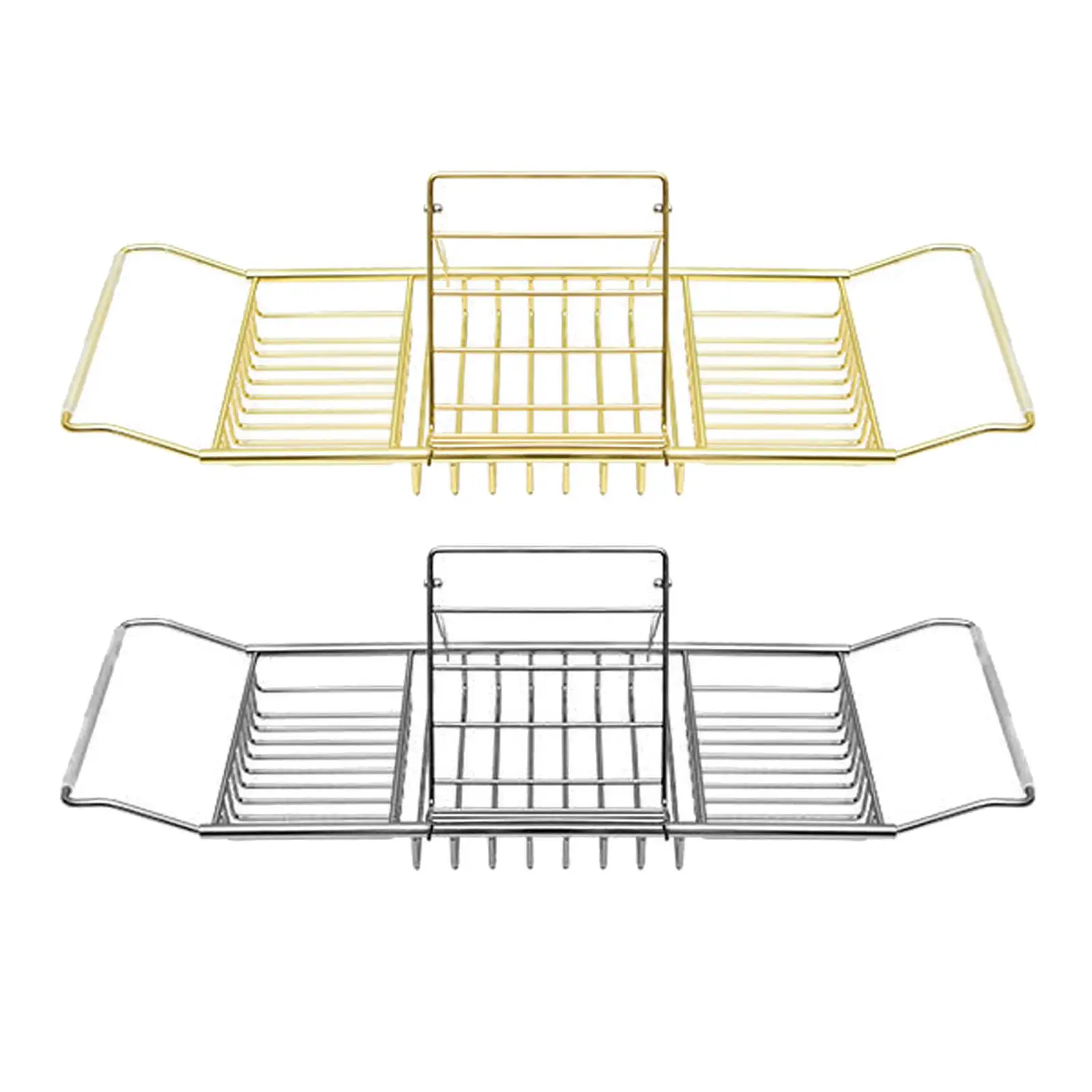 Chrome Stainless Steel Caddy Tray Polished Bathtub Caddy for Shower & Bath