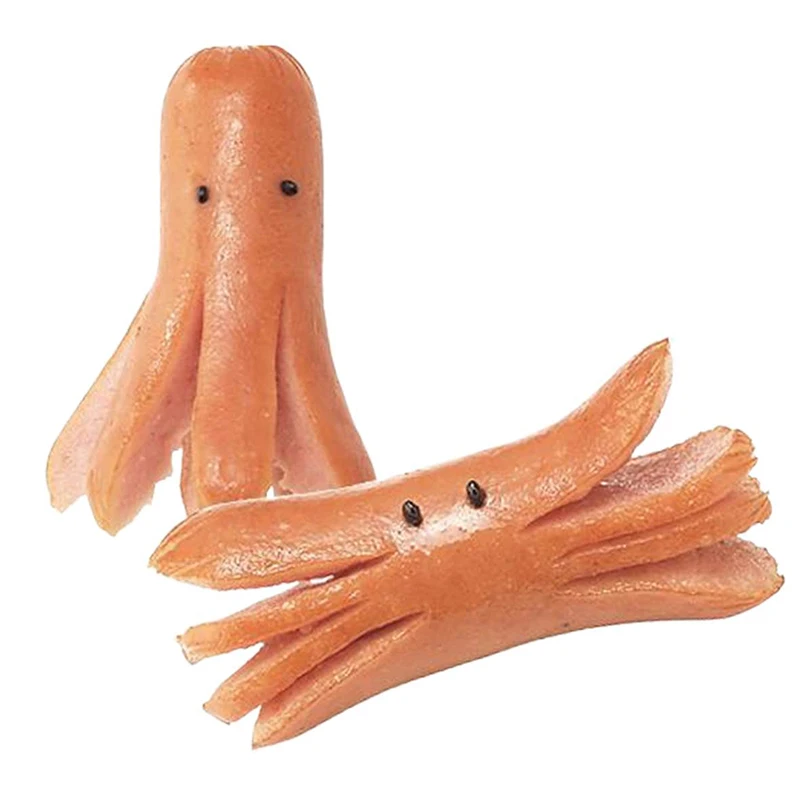 5 in 1 Sausage Hot Dog Cutter Set Flower Crab Octopus Style Ham Sausage Cutter Kitchen Cutting Mold DIY Lunch