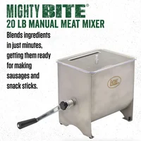 Products MightyBite 20 Pound Capacity Manual Meat Mixer, Stainless Steel, Manual Only 2