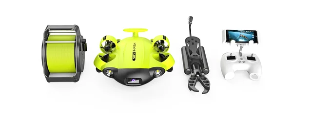 Camoro 100m Underwater Mini Rov Robot Drone 4k Camera Rc Fpv Drone