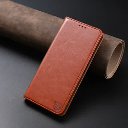 Luxurious Leather Flip Wallet Case with Card Slot & Magnetic Stand for iPhone 13 Mini (Brown)