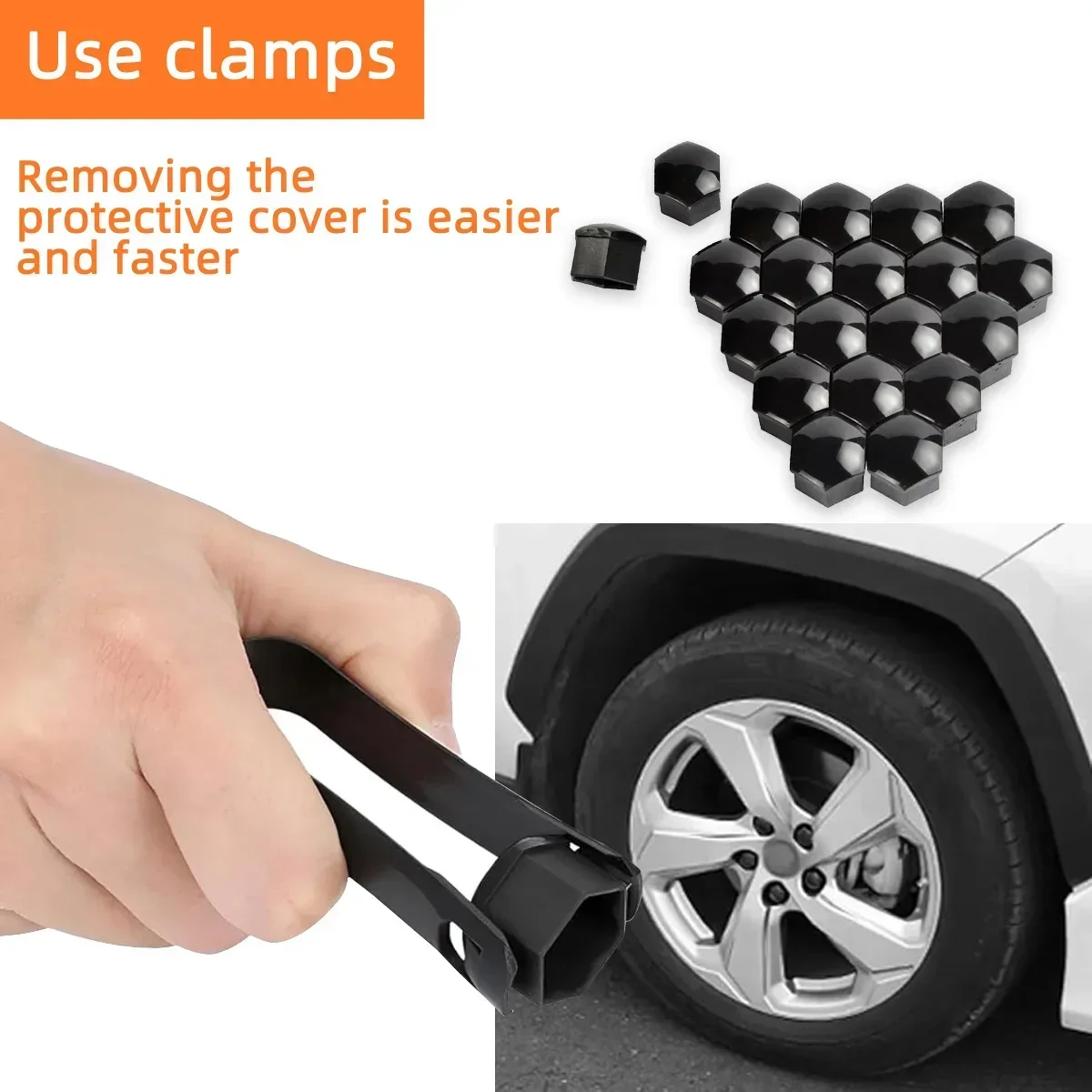 Car Wheel Nut Caps Wheel Nut Caps Wheel Nut Covers Bolt Nut Covers Protection Covers Caps Anti-Rust Auto Hub Screw Cover Car Tyre Nut Bolt Exterior Decoration 20Pcs 17/19/21mm