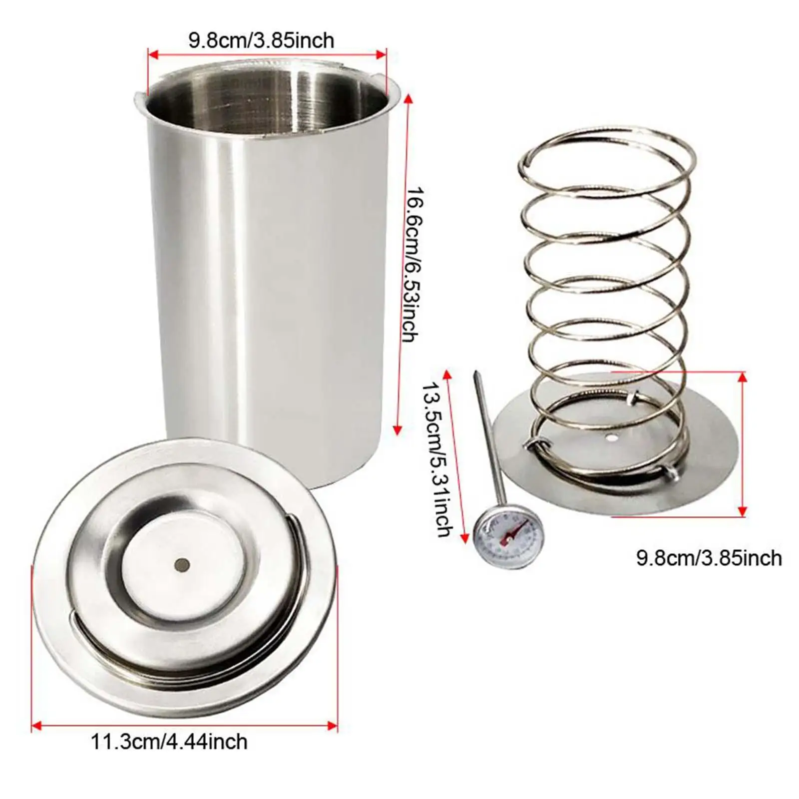 Stainless Steel Meat Press with Thermometer Ham Maker Kitchen Cooking Set