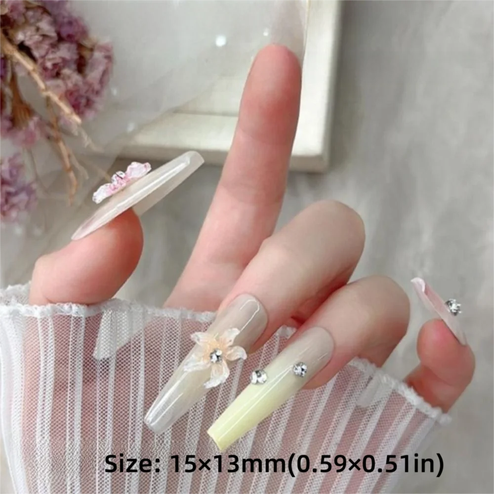 30PCS Cute Soft 3D Flowers Nail Art Charms Acrylic Sticker Nail Decals Manicure Decor Nail Art Enthusiasts