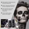 Halloween Black White Face Painting Kit Lasting Waterproof Color Smooth Draw Quick Dry DIY Body Art Painting Pigment Makeup Set 6