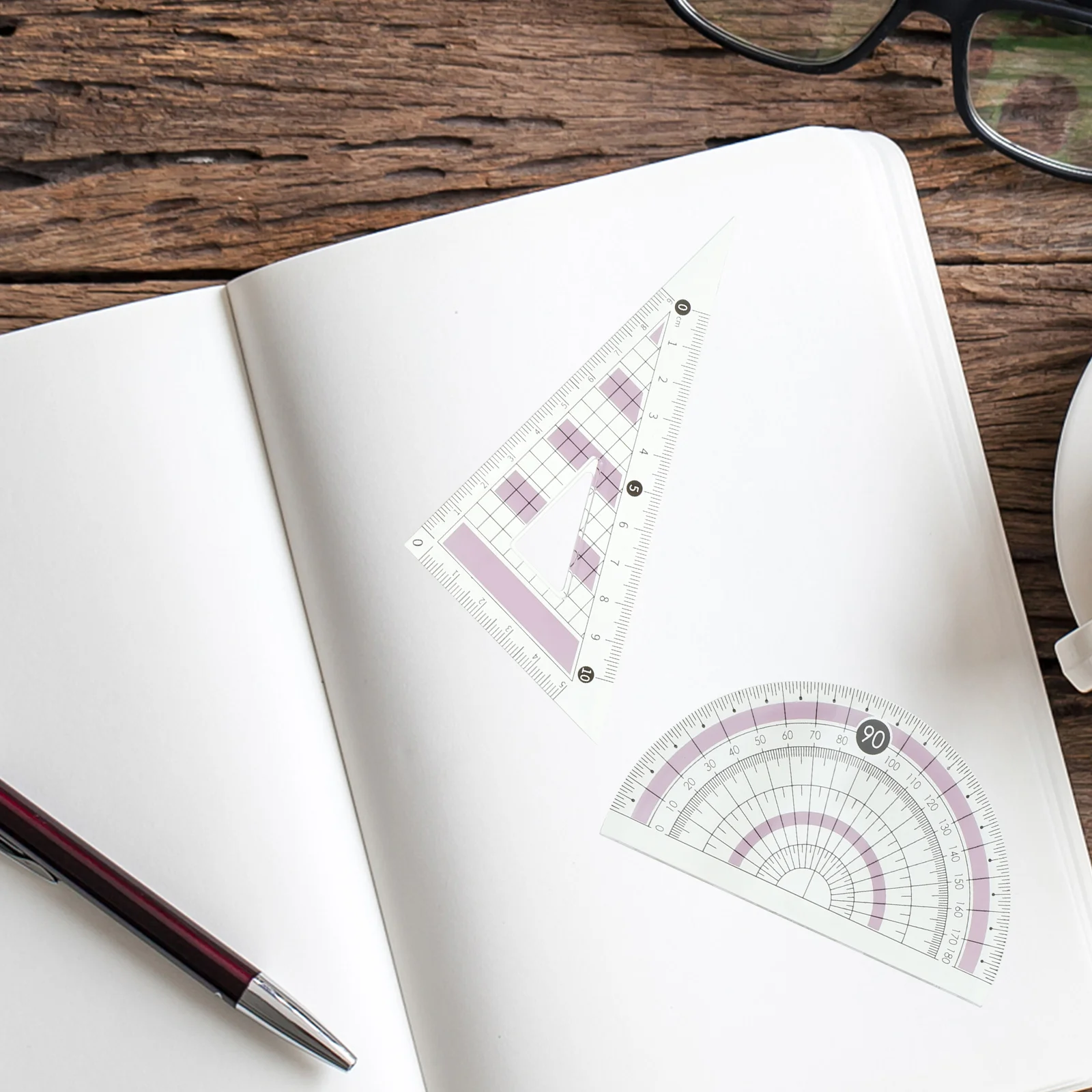 Ruler Set Protractor for Geometry School Compass Professional Drawing Triangle Measurement Tool Kids Stationery Student