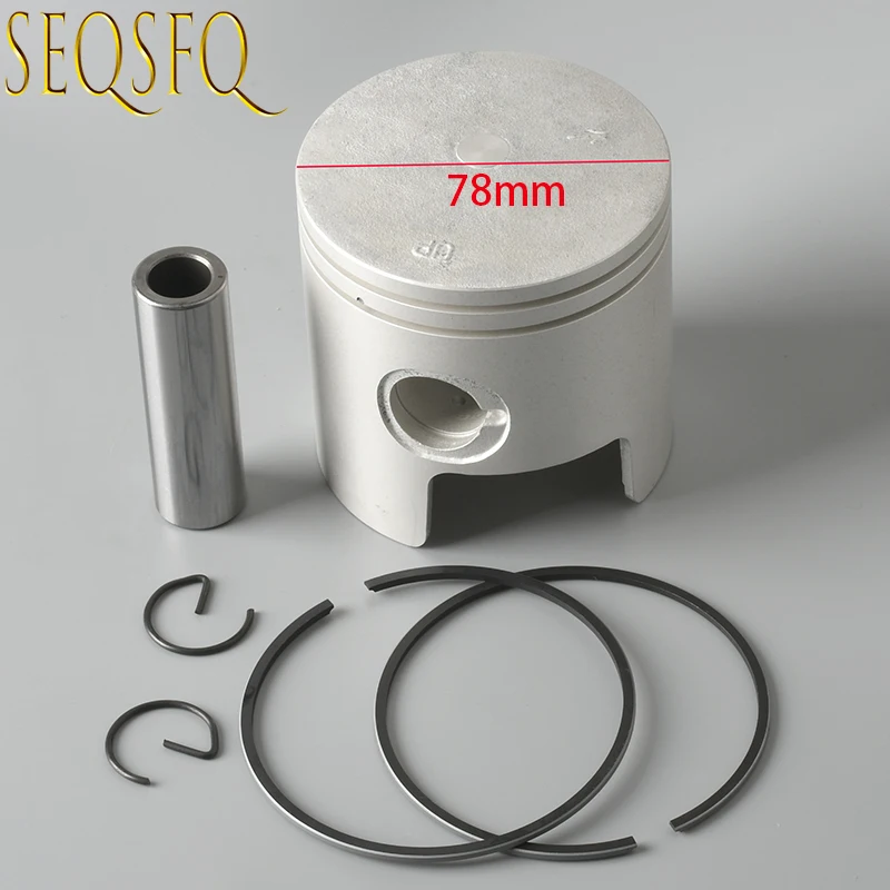 

6F6-11631 Piston & Ring STD For Yamaha 2t Outboard Motor Parts 40HP 40G 40J 78mm with Clip and Pin 6F6-11631-00 6F5-11610-00