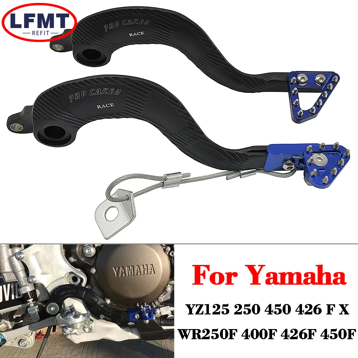 

CNC Rear Brake Pedal Lever For Yamaha YZ125 YZ125X YZ250 YZ250X YZ250F YZ400F YZ426F YZ450F WR250F WR400F WR426F WR450F 01-2023