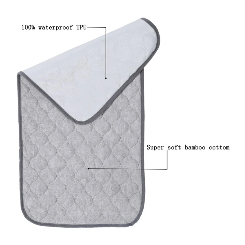 Reusable Baby Diapers Changing Mats Waterproof Bamboo Liner Newborn Nappy Changing Pat Mattress for Girls Boys Floor Play Mat - Image 2