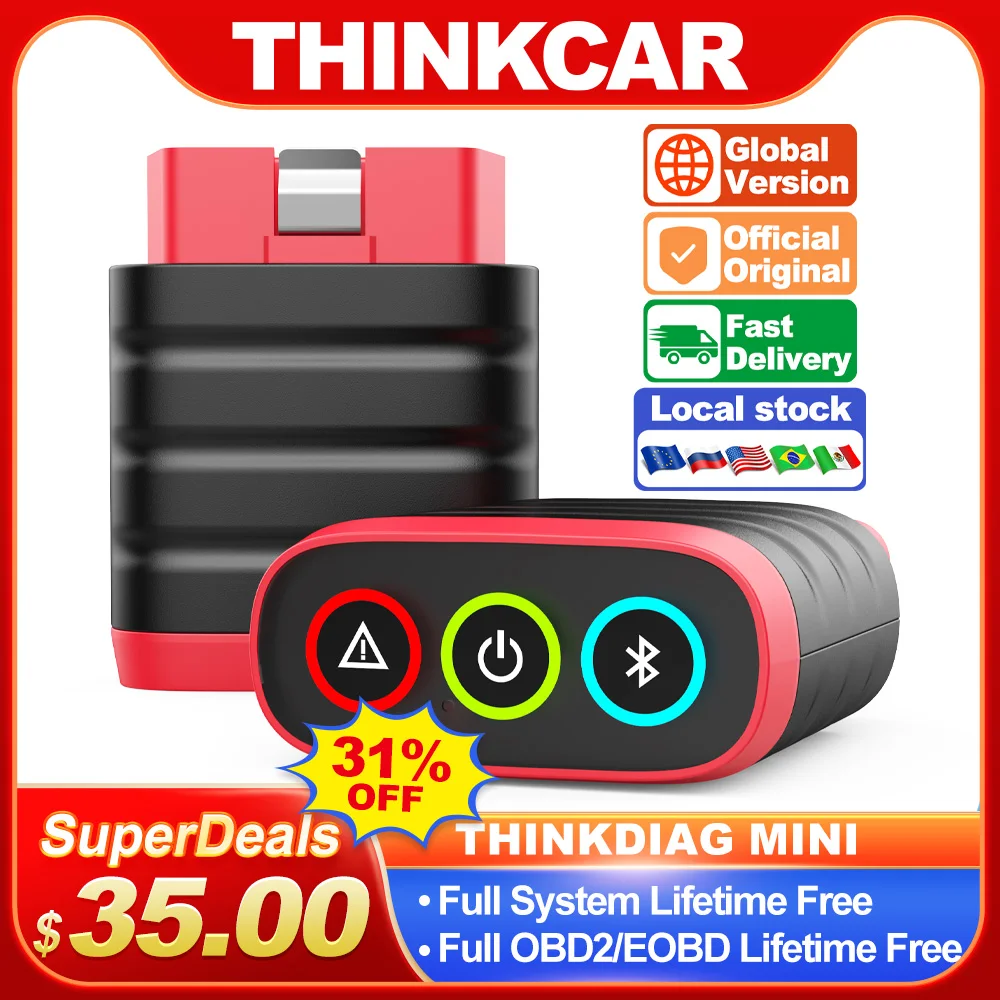 Thinkcar Thinkdiag Mini Obd2 Scanner Per Auto Full Obd 2 Funzione Strumento Diagnostico Ios Android Car Diagnostic Code Reader Pk Elm327