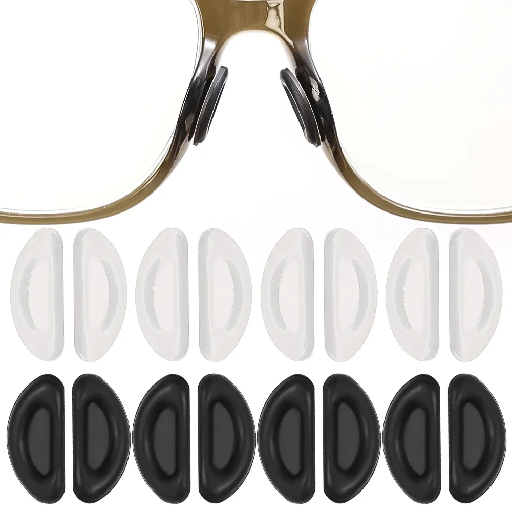 10/100 Stück Silikon Rutschfeste Nasenpads D-förmige Brillen-Nasenstütze Langlebiger Brillen-Nasenhalter Brillenzubehör – Detail 3