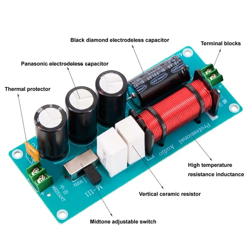 LUSYA 150W 순수 중급 분배기 고 충실도 홈 스피커 업그레이드 자동차 오디오 스피커 HiFi 증폭기 용 크로스 오버 개조
