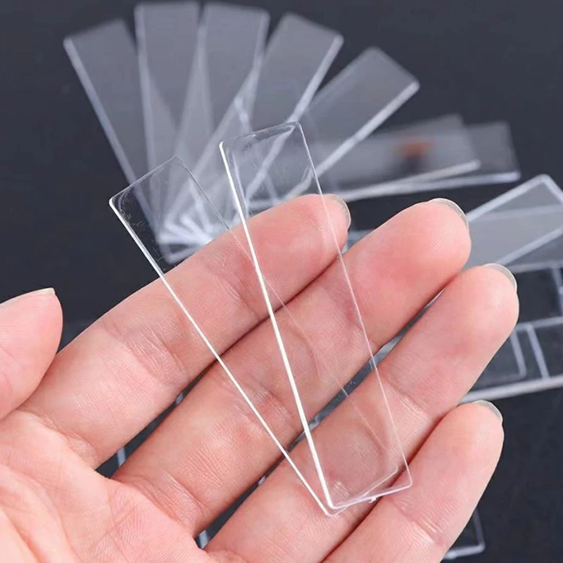 

50pcs Transparent Nail Stand Press On Nails Packaging Fake Nails Display Stand Double Sided Tape For Salon Nail Decorations