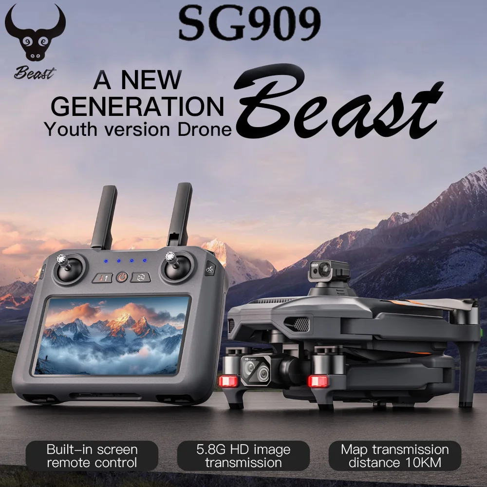 Drone ZLL SG909 4K Camera 3-Axis Gimbal WIFI Obstacle Avoidance Touch Screen FPV Brushless EIS RC Quadcopter