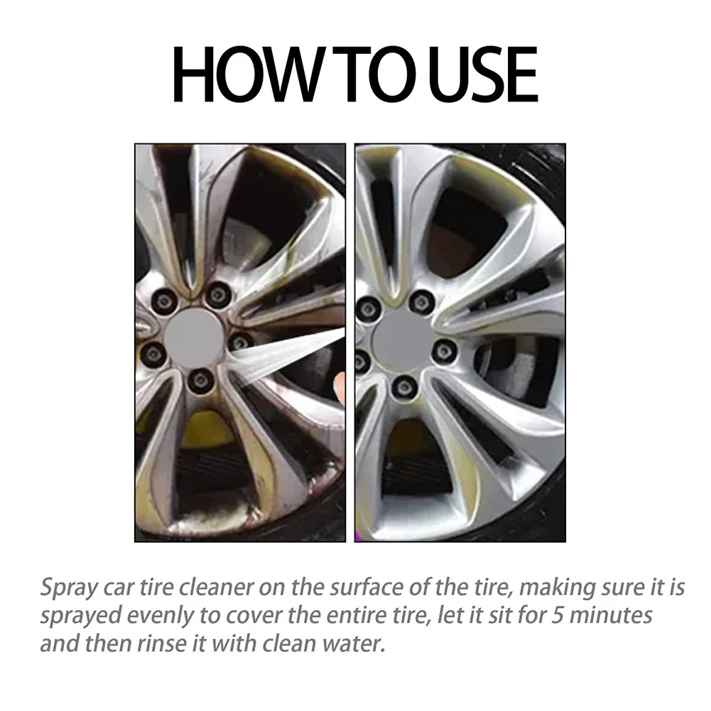 Tire Rim Cleaning Tool Powerful Wheel Cleaner 120ml Powerful Rim Brake Buster Spray Car Detailing Brake Dust Remover For Cleaning Wheels and Tires