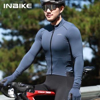 Men’s Winter Thermal Cycling Jersey – Long-Sleeve Fleece MTB Jacket with 3 Rear Pockets 1