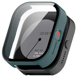 Premium Tempered Glass Case with Full Cover Bumper & Screen Protector for CMF Watch Pro (Pine Green)