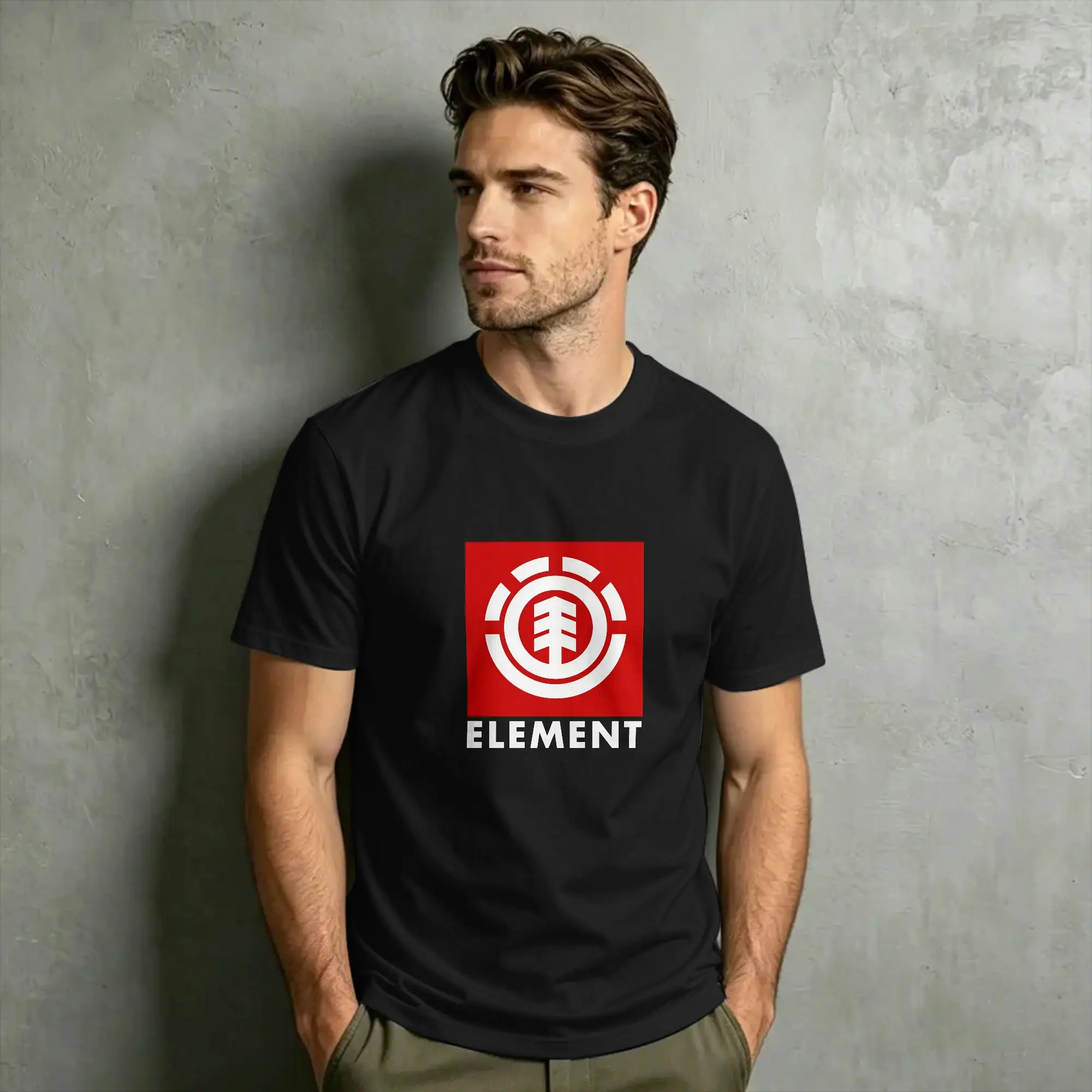 Herren-T-Shirt „Element Of Surprise Periodic Table Nerd Geek Science“ aus Baumwolle, kurzärmelig, Kleidung für den Sommer