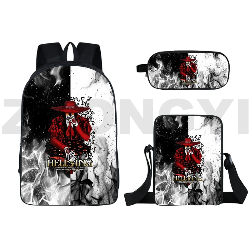 

Japanese Manga Alucard Eyes 3D Print Backpack Harajuku Hellsing School Bags 16 Inch Laptop Mochila Travel Shoulder Bag Pen Box