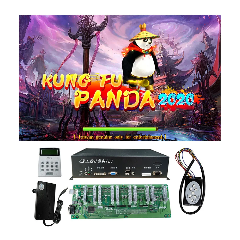 USA Popular 4/6/8/10 Players kung-Fu Panda Fish Hunter Arcade Shooting Game Machine Host Accessories