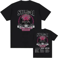 Tour of The Setting Sum Sum41 T-shirt Cotton Summer High Quality Mens Tshirts Round Neck Casual Hip Hop Gothic Tee-shirt Unisex 1